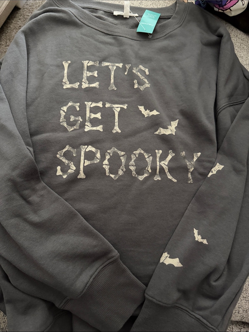 Mauriceโs Let's Get Spooky' Dark Gray Crewneck Sweatshirt size XXL